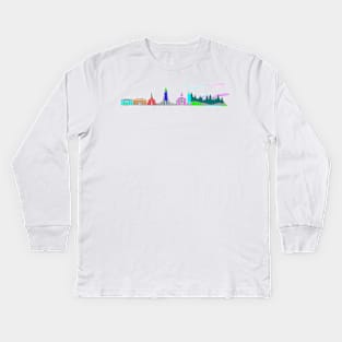 Reykjavik buildings Kids Long Sleeve T-Shirt